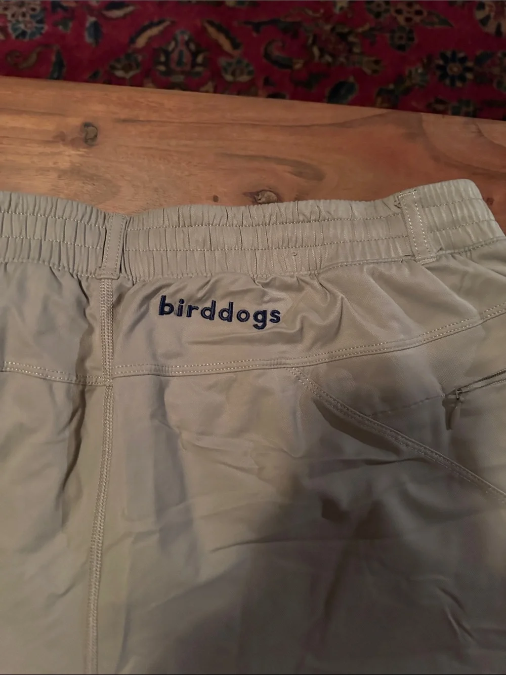Men's Birddogs Elastic-Waist Khaki Shorts